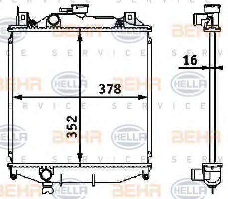 HELLA 8MK376708201 Радиатор, охлаждение двигателя