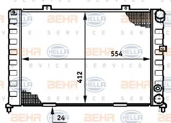 HELLA 8MK376708431 Радиатор, охлаждение двигателя
