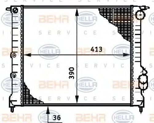 HELLA 8MK376708611 Радиатор, охлаждение двигателя