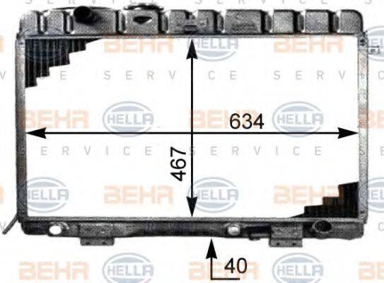 HELLA 8MK376709781 Радиатор, охлаждение двигателя