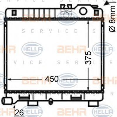 HELLA 8MK376710181 Радиатор, охлаждение двигателя