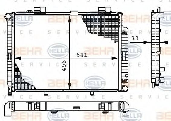 HELLA 8MK376710231 Радиатор, охлаждение двигателя