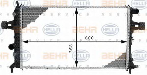 HELLA 8MK376710331 Радиатор, охлаждение двигателя