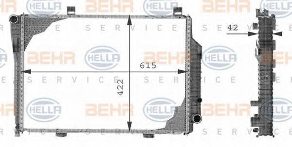 HELLA 8MK376710351 Радиатор, охлаждение двигателя