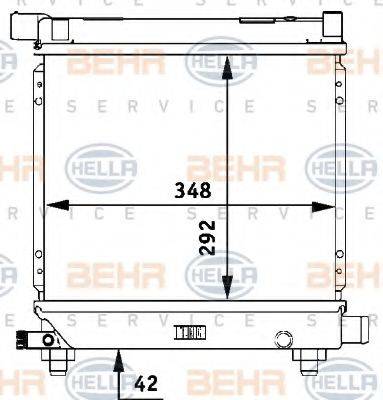 HELLA 8MK376710631 Радиатор, охлаждение двигателя