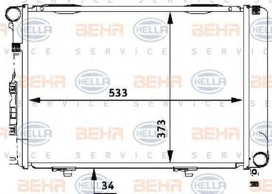 HELLA 8MK376710651 Радиатор, охлаждение двигателя