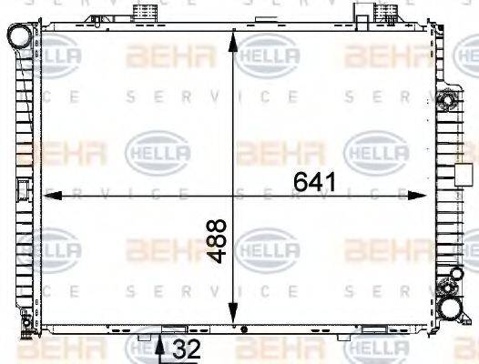 HELLA 8MK376711151 Радиатор, охлаждение двигателя