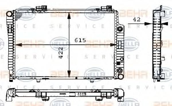 HELLA 8MK376711191 Радиатор, охлаждение двигателя