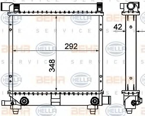 HELLA 8MK376711311 Радиатор, охлаждение двигателя