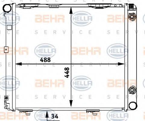 HELLA 8MK376711371 Радиатор, охлаждение двигателя