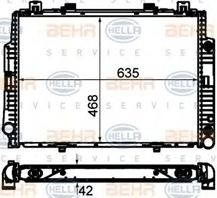 HELLA 8MK376711511 Радиатор, охлаждение двигателя
