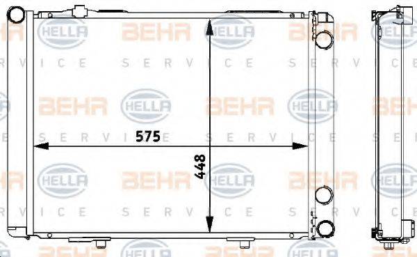 HELLA 8MK376711531 Радиатор, охлаждение двигателя