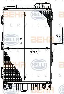 HELLA 8MK376711581 Радиатор, охлаждение двигателя