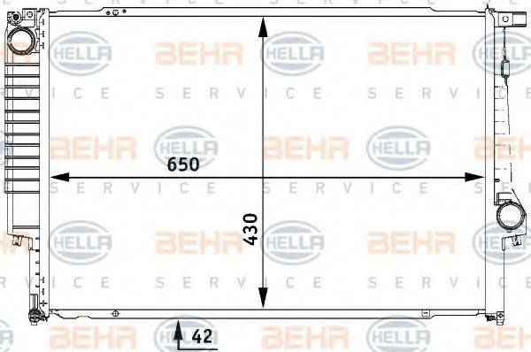 HELLA 8MK376712121 Радиатор, охлаждение двигателя