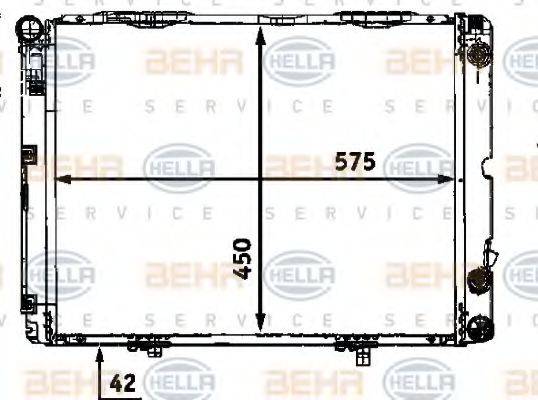 HELLA 8MK376712301 Радиатор, охлаждение двигателя