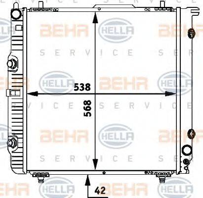 HELLA 8MK376712331 Радиатор, охлаждение двигателя