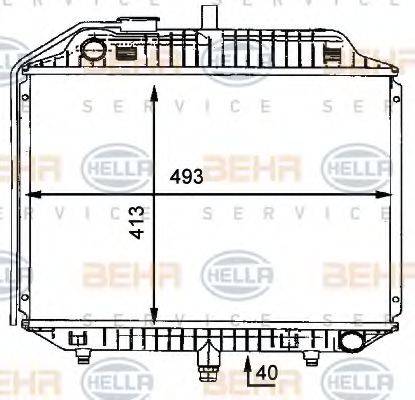 HELLA 8MK376712411 Радиатор, охлаждение двигателя