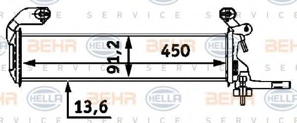 HELLA 8MK376712661 Радиатор, охлаждение двигателя