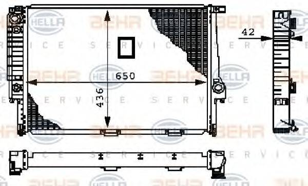 HELLA 8MK376713141 Радиатор, охлаждение двигателя