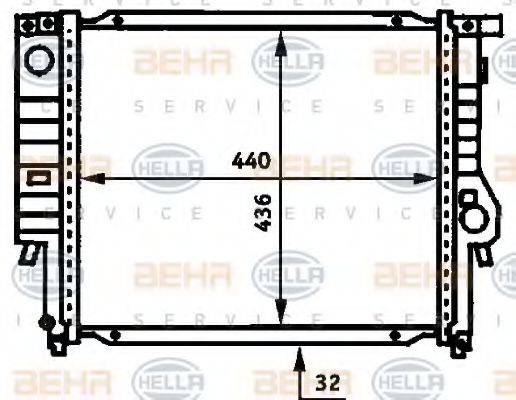 HELLA 8MK376713271 Радиатор, охлаждение двигателя