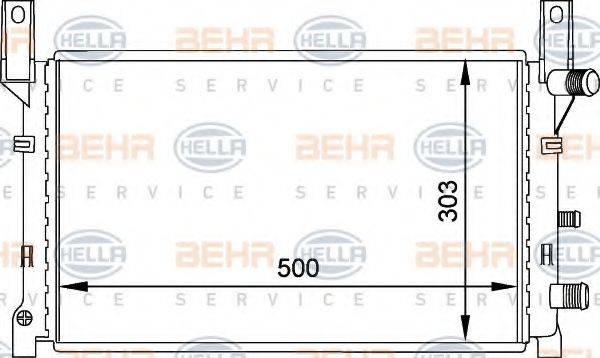 HELLA 8MK376713411 Радиатор, охлаждение двигателя