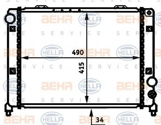 HELLA 8MK376713641 Радиатор, охлаждение двигателя