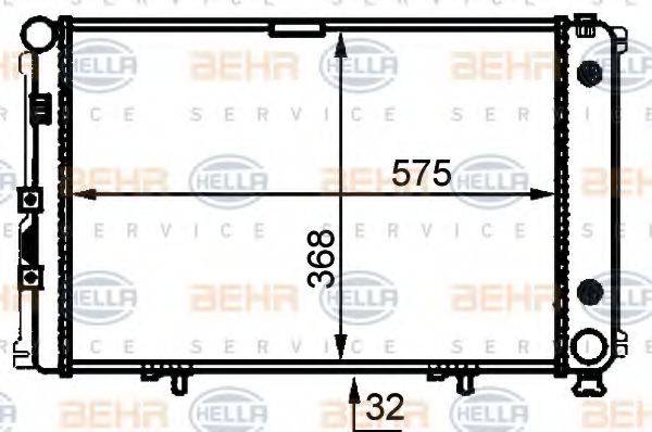 HELLA 8MK376714011 Радиатор, охлаждение двигателя