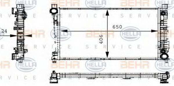 HELLA 8MK376714331 Радиатор, охлаждение двигателя