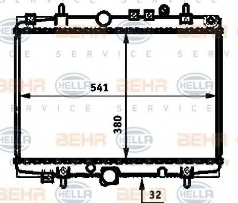 HELLA 8MK376714401 Радиатор, охлаждение двигателя