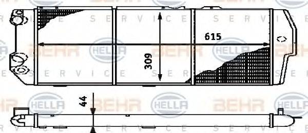 HELLA 8MK376714581 Радиатор, охлаждение двигателя