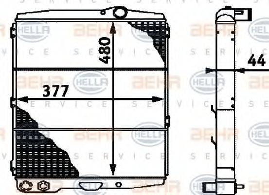 HELLA 8MK376714721 Радиатор, охлаждение двигателя