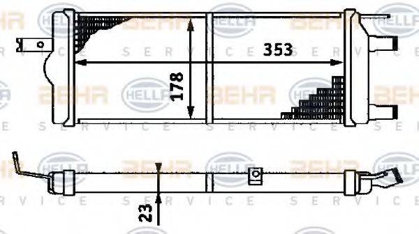 HELLA 8MK376715051 Радиатор, охлаждение двигателя