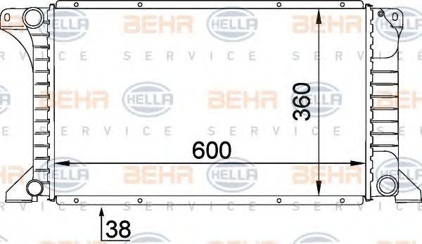 HELLA 8MK376715471 Радиатор, охлаждение двигателя