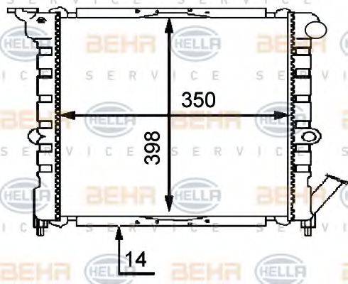 HELLA 8MK376716061 Радиатор, охлаждение двигателя