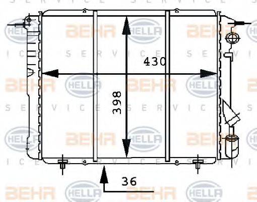 HELLA 8MK376716191 Радиатор, охлаждение двигателя