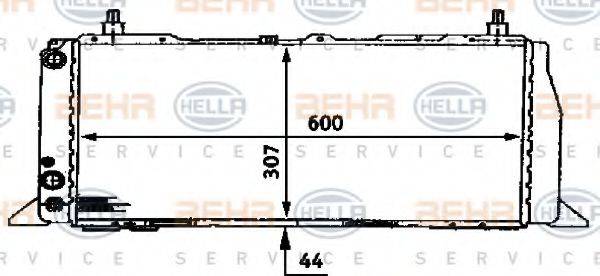HELLA 8MK376716641 Радиатор, охлаждение двигателя