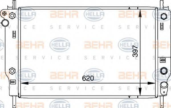 HELLA 8MK376716681 Радиатор, охлаждение двигателя