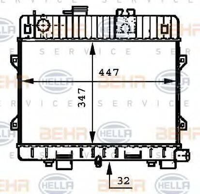 HELLA 8MK376717191 Радиатор, охлаждение двигателя