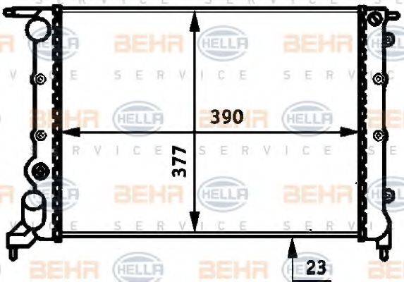 HELLA 8MK376717301 Радиатор, охлаждение двигателя