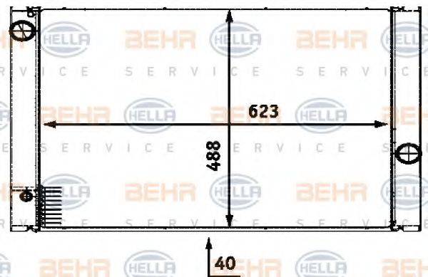 HELLA 8MK376718001 Радиатор, охлаждение двигателя