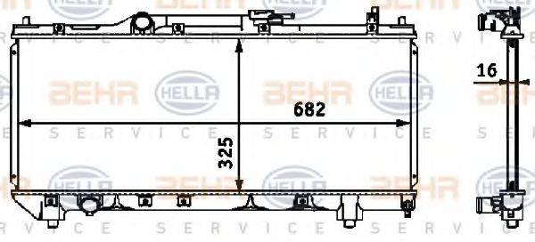 HELLA 8MK376718461 Радиатор, охлаждение двигателя