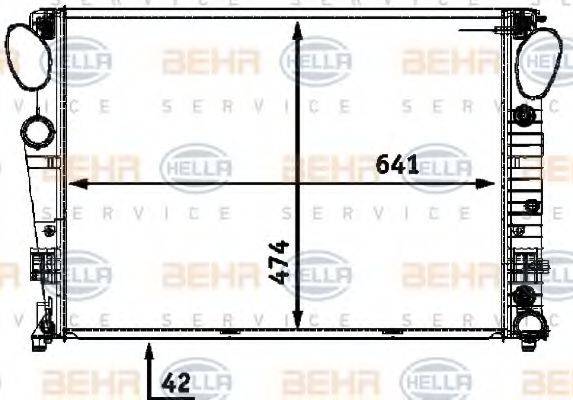 HELLA 8MK376718741 Радиатор, охлаждение двигателя