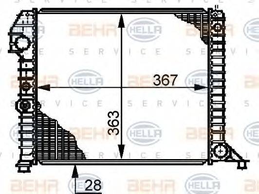 HELLA 8MK376720471 Радиатор, охлаждение двигателя