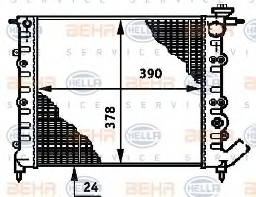 HELLA 8MK376720521 Радиатор, охлаждение двигателя