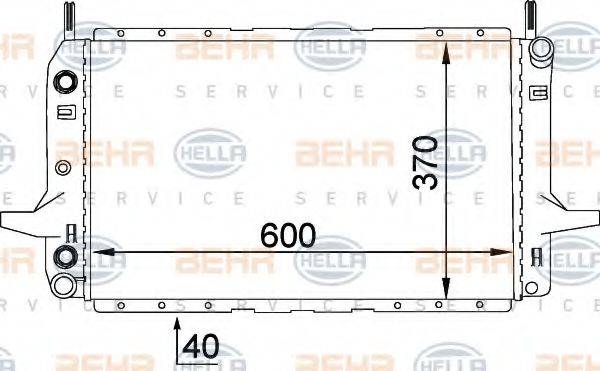 HELLA 8MK376720621 Радиатор, охлаждение двигателя