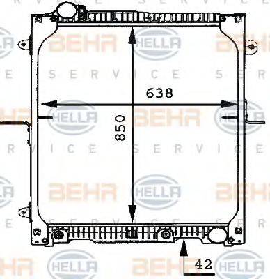 HELLA 8MK376721171 Радиатор, охлаждение двигателя