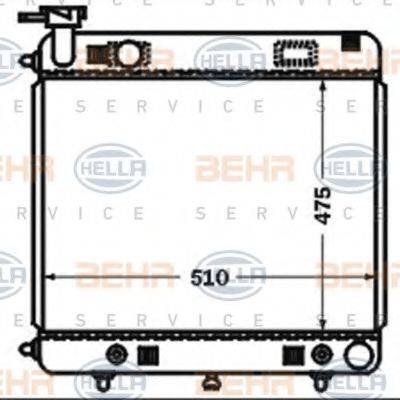 HELLA 8MK376721371 Радиатор, охлаждение двигателя