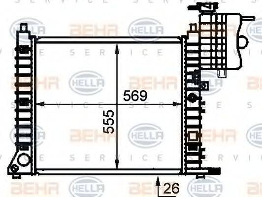 HELLA 8MK376721381 Радиатор, охлаждение двигателя