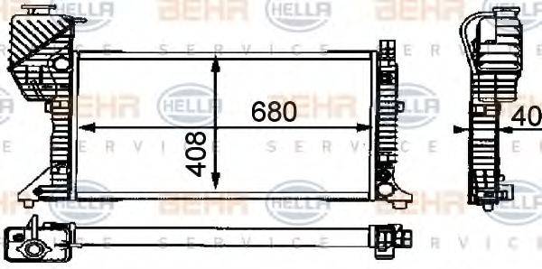 HELLA 8MK376721431 Радиатор, охлаждение двигателя