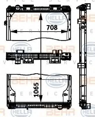 HELLA 8MK376721471 Радиатор, охлаждение двигателя